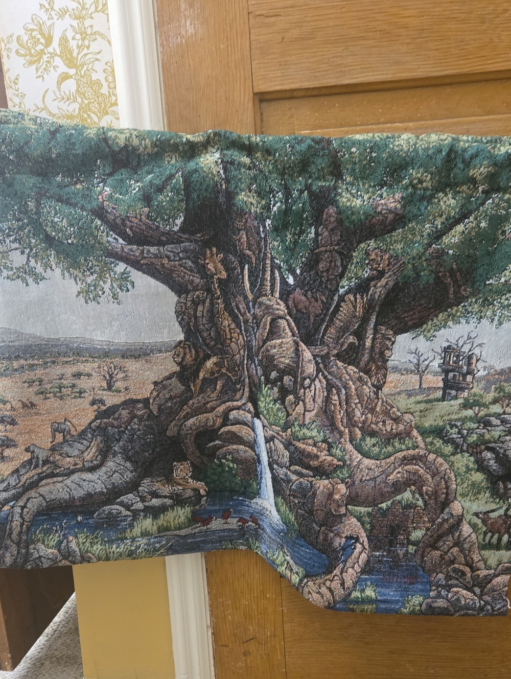 Disney Tree of Life Tapestry in Green, Brown and Blue